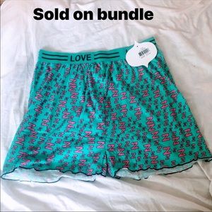 🎀🎀🎀NWT new arrivals pj shorts love elastic band